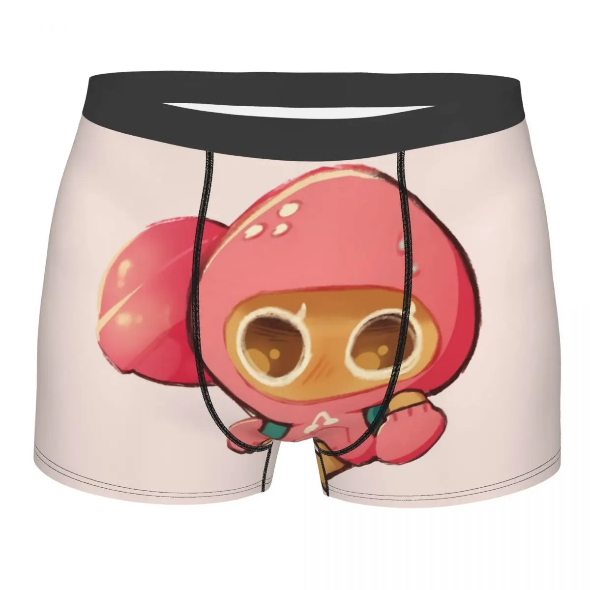 

Strawberry Men Boxer Briefs Cookie Run Game Breathable Creative Underpants Top Quality Print Shorts Birthday Gifts