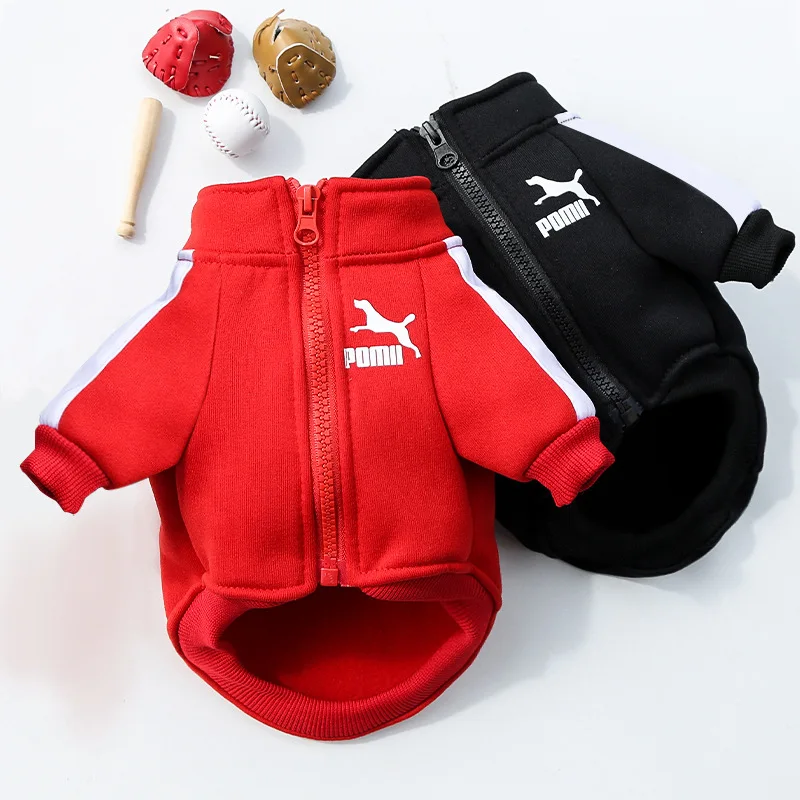 

Fashion Autumn Winter Zipper Pet Dog Sweatshirt Clothes Coat Small Medium Dog Warm Fleece Chihuahua French Bulldog Jacket Hoodie