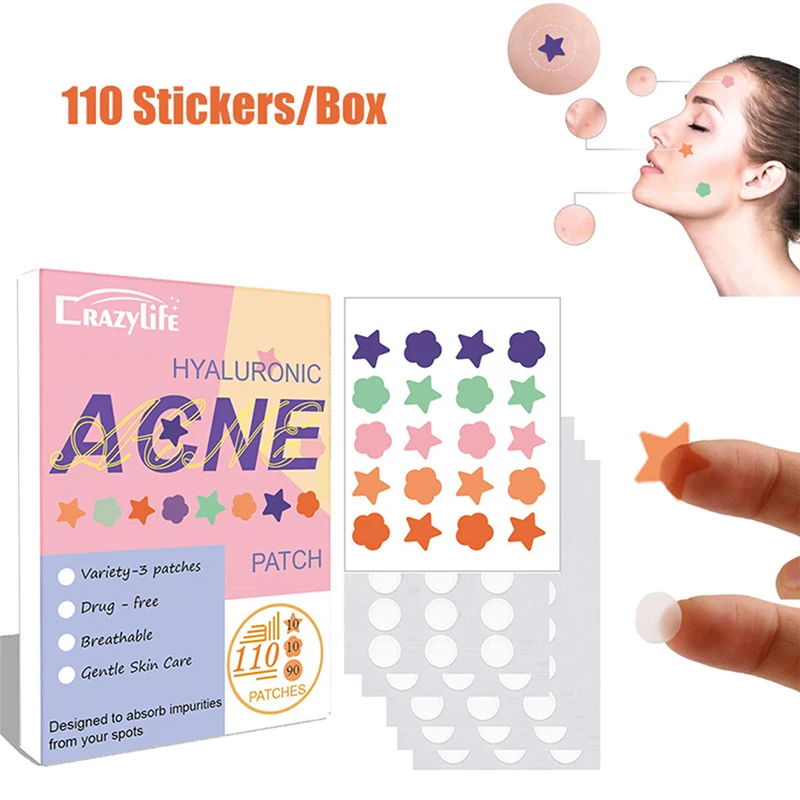 

110Pcs Invisible Acne Removal Pimple Patch Beauty Acne Tools Treatment Pimple Acne Concealer Face Spot Scar Care Stickers