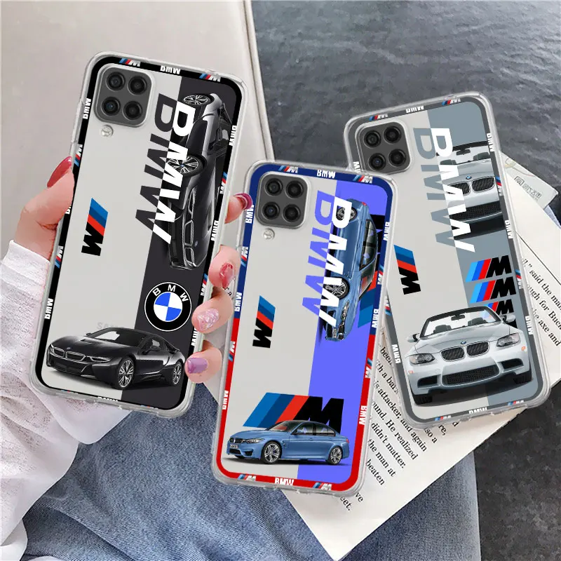 

Clear Case For Samsung Galaxy A52 A53 A12 A13 A31 A71 A33 A54 A34 A22 A21s A73 A23 A02s Phone Cover Luxury Sports-BMW Drift Car
