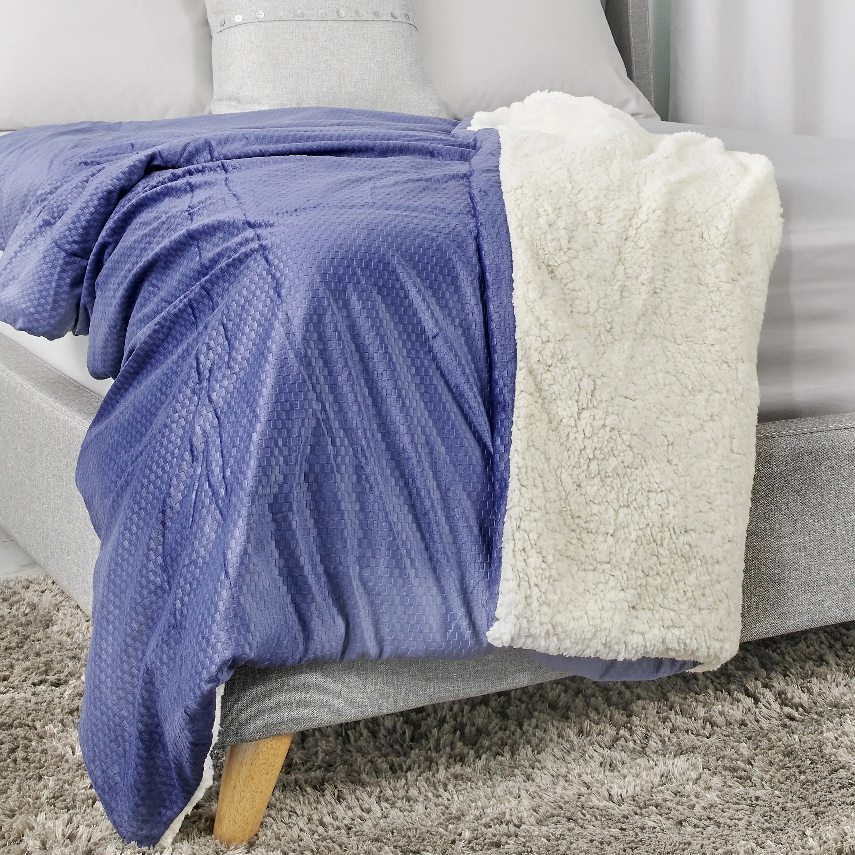 

Sherpa 15lb Weighted Blanket, Blue