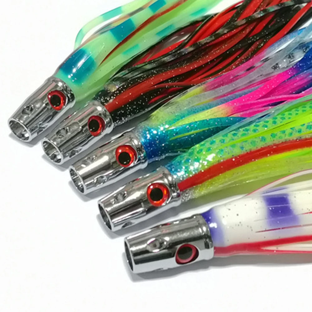 

1pc Octopus Fishing Bait Trolling Lure Overturned Barbed Fishing Hooks Sea Subbait 3D Tuna Luya Lures Topwater Baits Fish Tackle