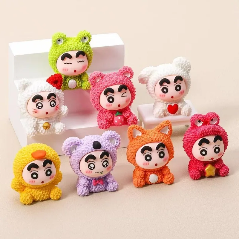 Фото Новые аксессуары Crayon Shin-chan: модные и милые аниме-украшения для рабочего стола в дофаминовых цветах, DIY-подарки №3