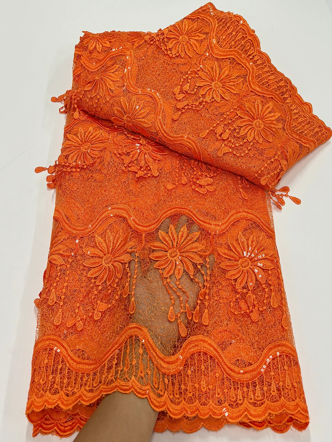 Модное Африканское Молочное Шелковое Кружево С Вышивкой Блестками Французская