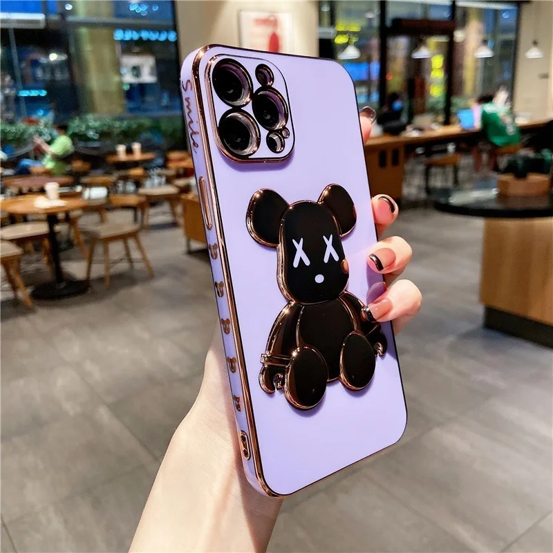 

Чехол для Iphone13/12/11 Pro Max/Xs Max Xr X 8 7Plus, трехмерный однотонный чехол из ТПУ с гальваническим зеркальным 3d-покрытием