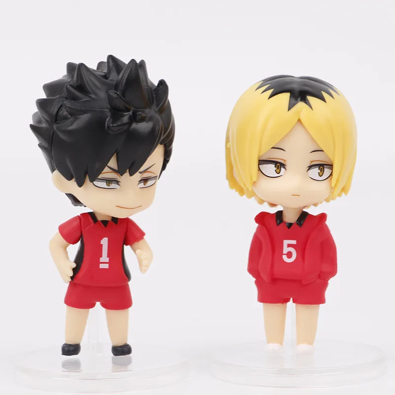 Фото Набор из 8 фигурок аниме Haikyuu в Q-версии: Хината Шойо, Тобио Кагеяма, Дайчи Савамура. Коллекционные ПВХ-фигурки, игрушки, подарки. №5