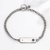 30 silver plated fashion rectangle star design ladies charm bracelet jewellery for women hand chain never fade birthday gifts