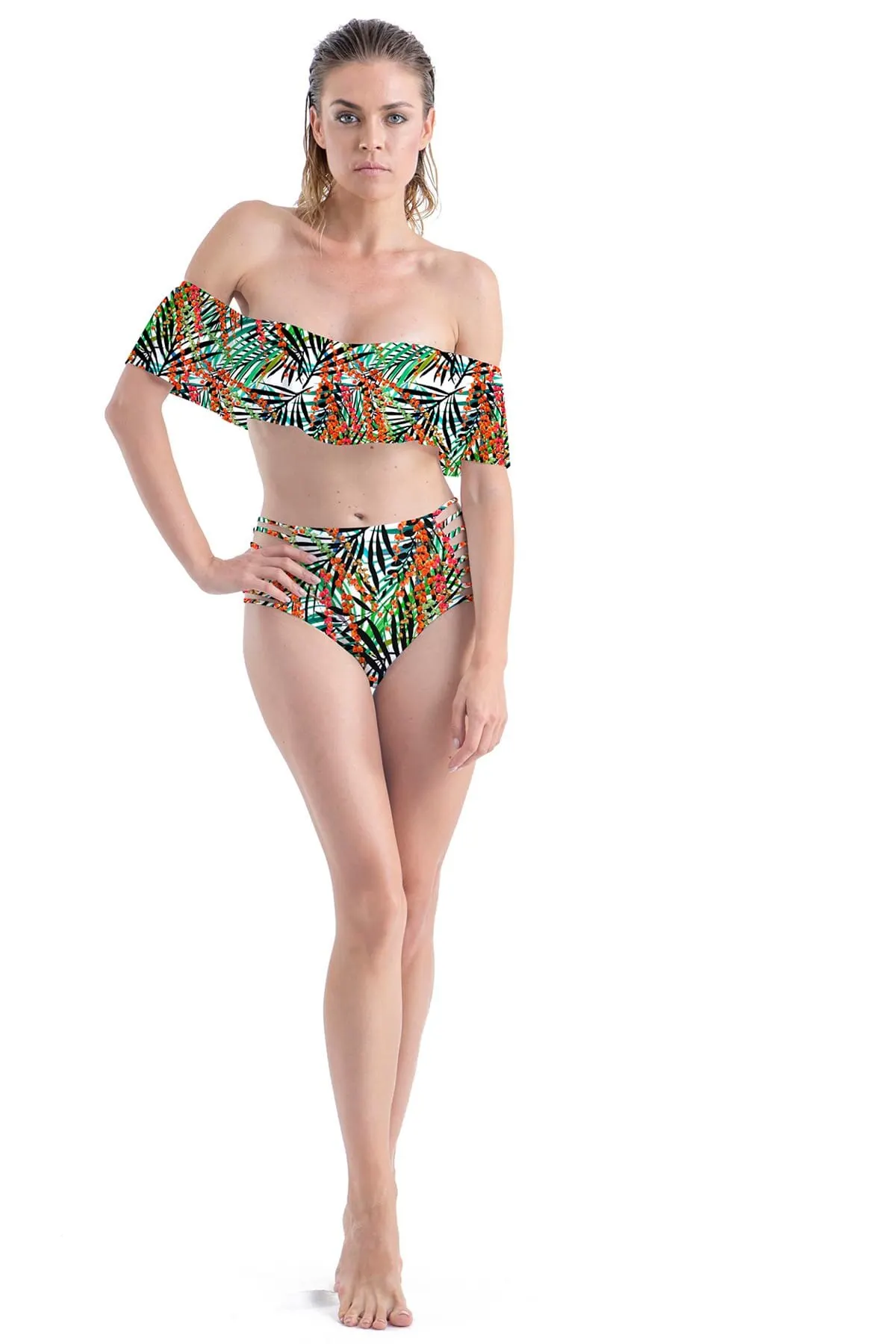 

Women's Bikini Koral Print Bikini Set Swimwear Lady Swimsuit Sexy Bikini 2022 New Push Up Bikini Set Suit