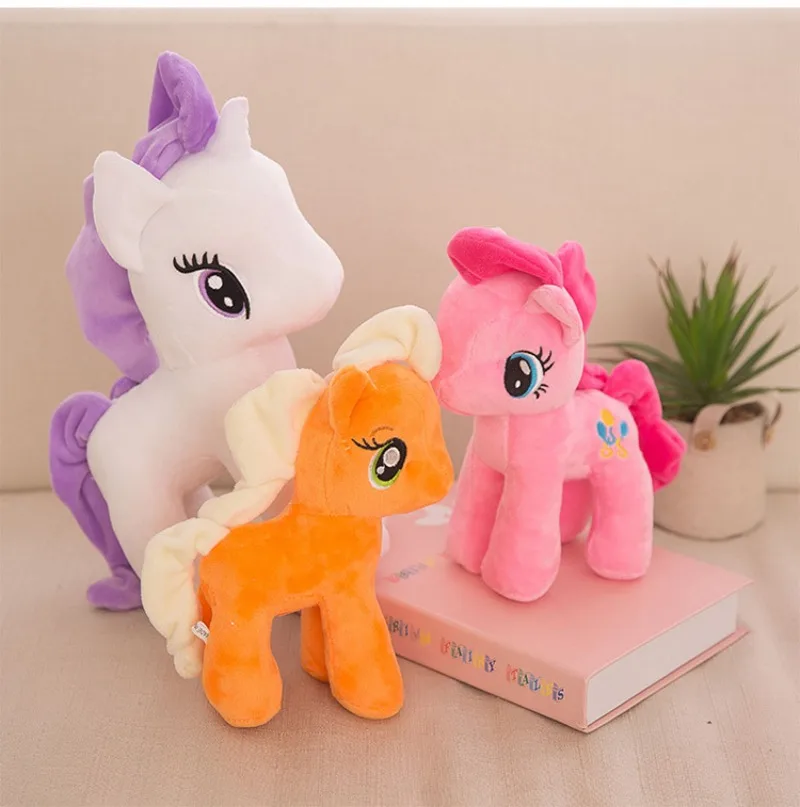 Фото Милая плюшевая игрушка-подушка My Little Pony, 25 см, подарок на день рождения, единорог My Little Pony, рождественский подарок №4
