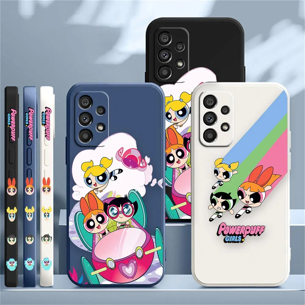 

Cute Girl T-The P-Powerpuff Girls Cartoon Case For Samsung M62 M53 M52 M51 M33 M31 M30 M21 M20 M10 Note 20 10 9 Ultra Plus Cover