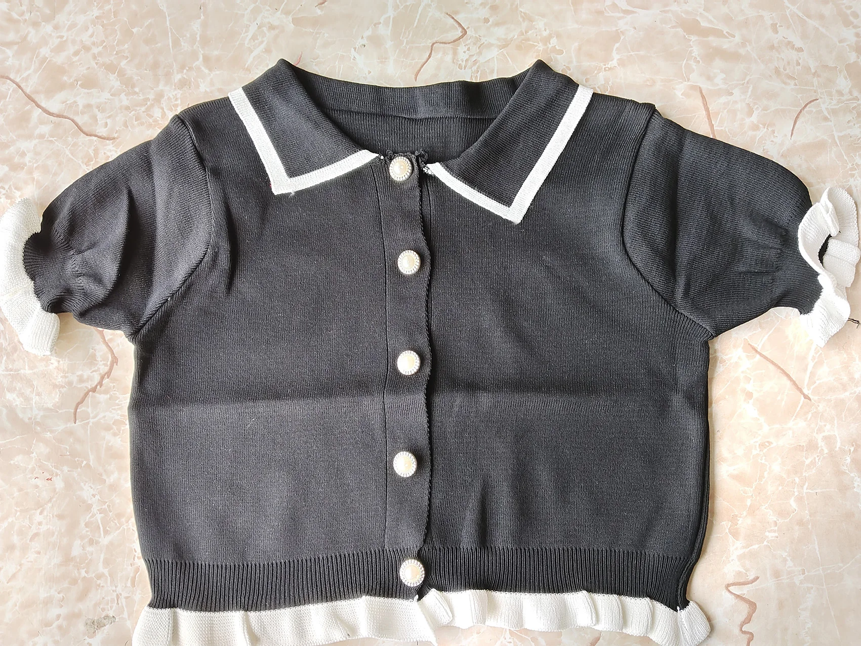 Женские футболки женская футболка с коротким рукавом летняя одежда вязаный Топ