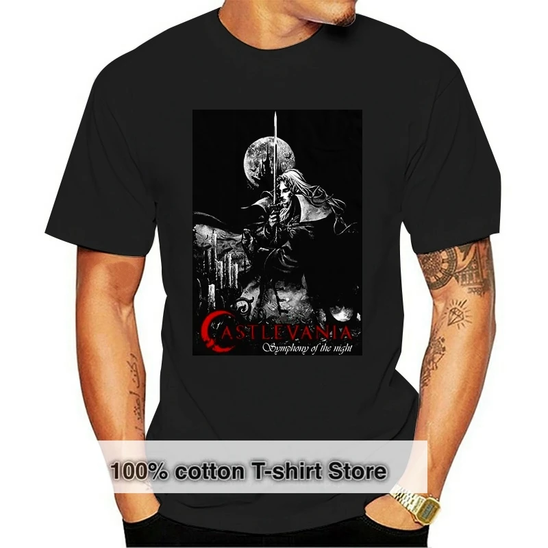 

Новая футболка Castlevania of the Night Alucard черного цвета, размеры S - 5XL