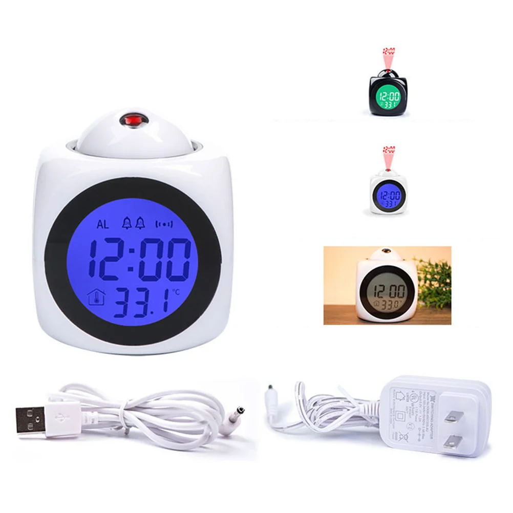 

Multifunctional Projection Alarm Clock With Voice Talking Function Digital Alarm Clock 12 /24 Hour With Snooze Hourly Chime