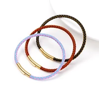 2022 lucky red rope bracelet womens woven steel wire bracelet 9 color birthday party gift
