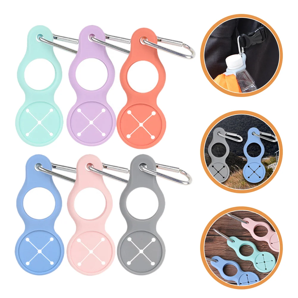 

6Pcs Heavy Duty Bottle Buckles Multi-functional Bottle Buckles Silicone Bottle Holders