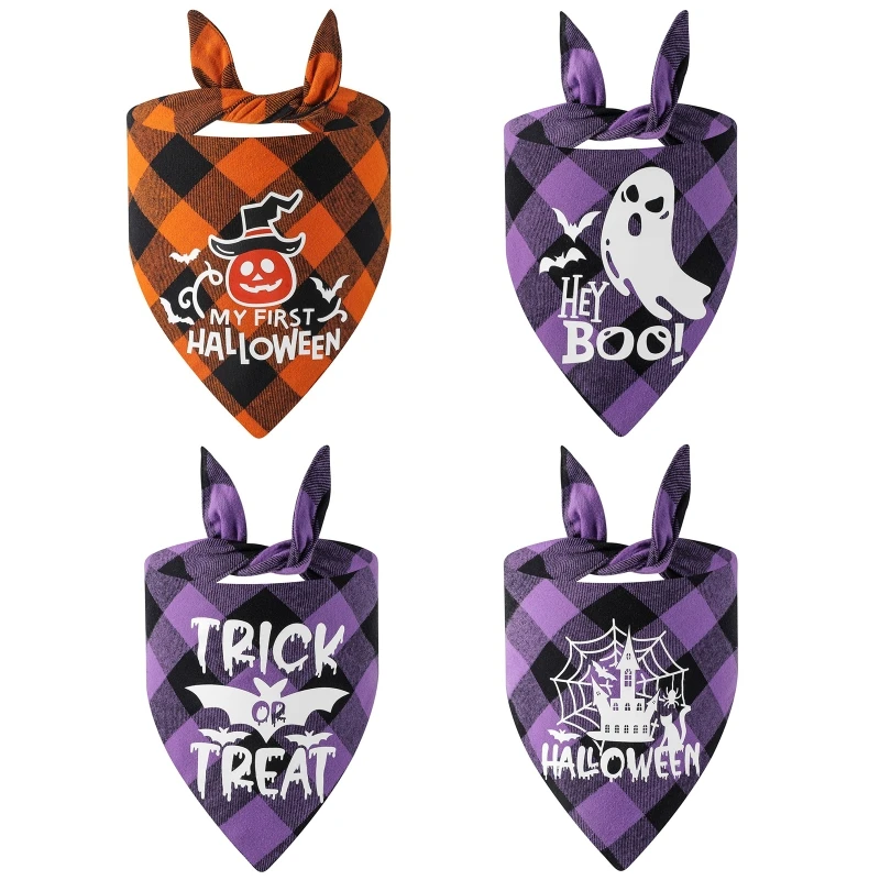 

Слюнявчик, товары для домашних животных, товары для украшения на Хэллоуин, треугольное полотенце, шарф для собаки, шейный платок для домашни...