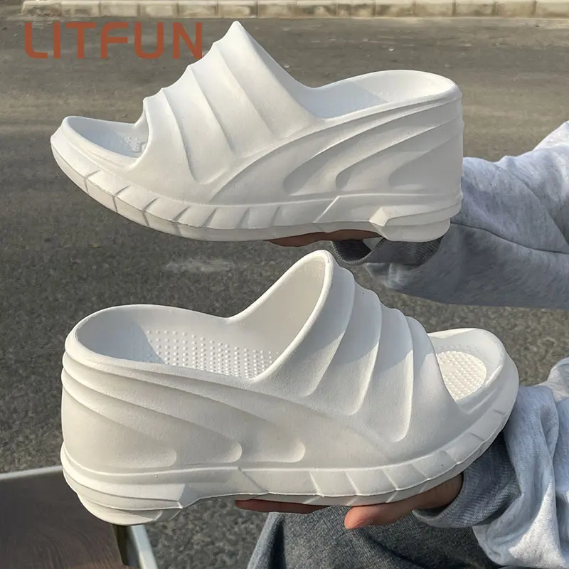 

Litfun Classic Platform Women‘s Sandals 2023 Heightened Comfortable Heels Slippers Women Beach Slides Home Non-Slip EVA Slippers