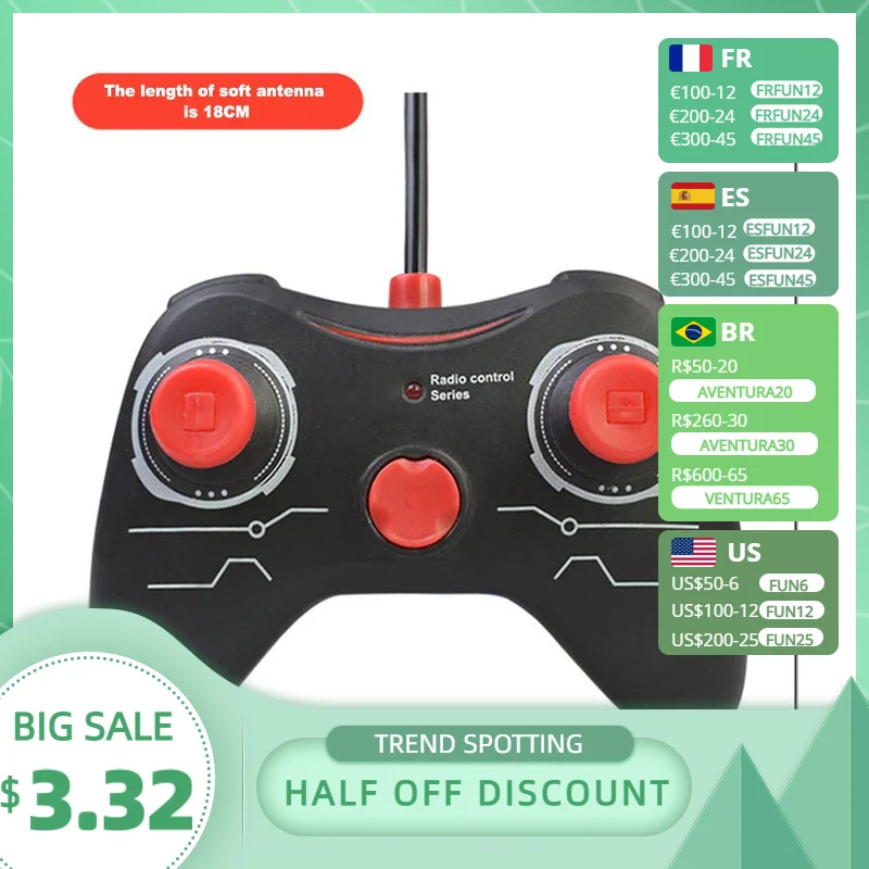 

Brand New Automation RC Remote Control Electric Motors RC Model Remote Controller Transmitter Universal 2 AA Batteries