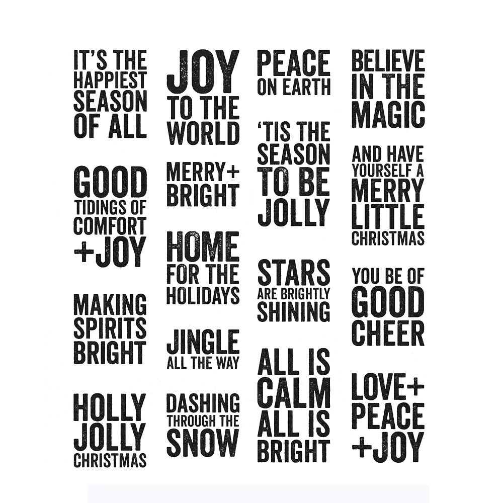 

2021 New Merry Christmas English Words Clear Stamps For Craft Making Paper Greeting Card and Scrapbooking No Metal Cutting Dies