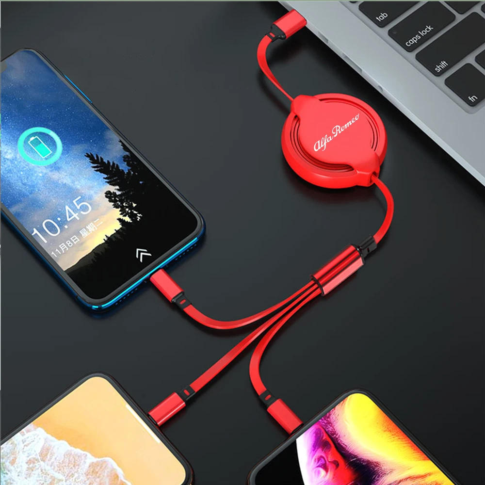 3 в 1 зарядный кабель с несколькими портами USB несколько USB-кабелей для зарядки