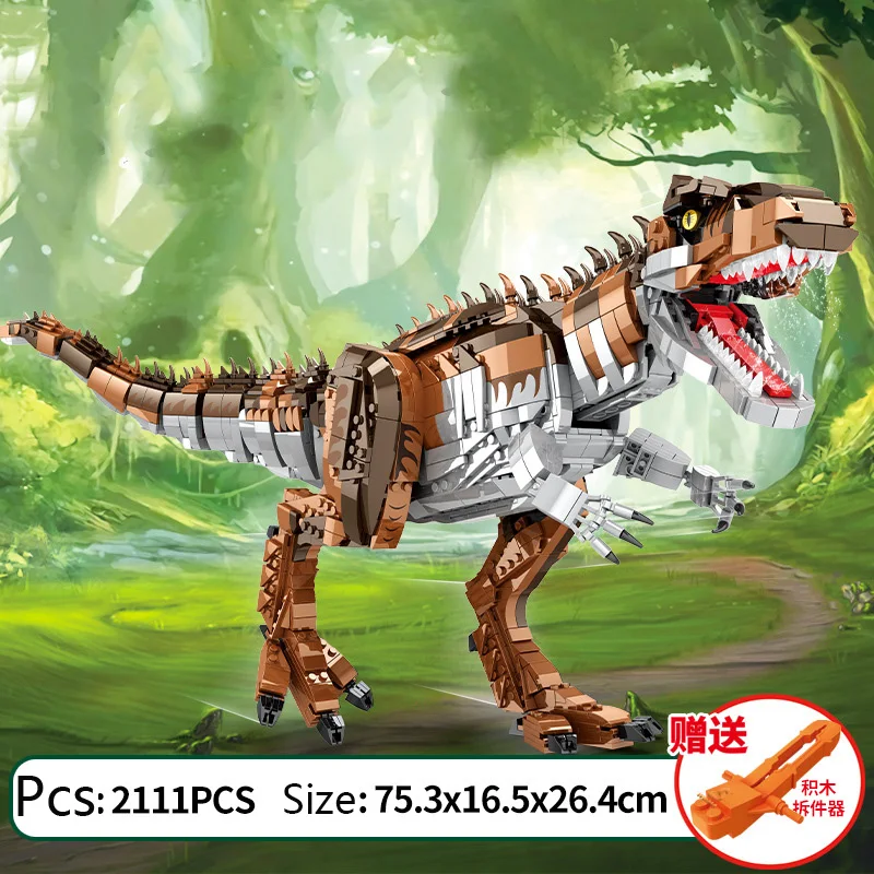 

Animal World Jurassic Giant Dinosaur Giganotosaurus Model Collection Desktop Ornament Building Blocks Bricks Toys Gifts