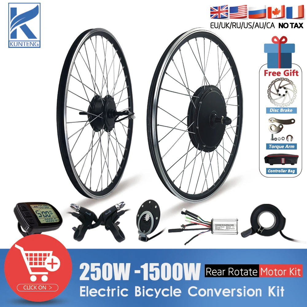 

eBike Conversion Kit 36V 250W350W500W 48V1000W1500W Brushless Rear Wheel Hub Motor 20-29inch 700C Motor Bicicleta Electrica