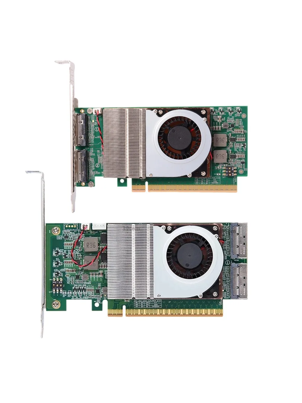 Карта ретаймера PCIe 5.0 MCIO X16X8 для графических процессоров, сетевых устройств, SSD, адаптера жесткого диска U.2, задней панели 4.0 PCIe 5.0 X16 2x MCIO-8i (art.: 3920dca3fe0a9) - 3920dca3fe0a9