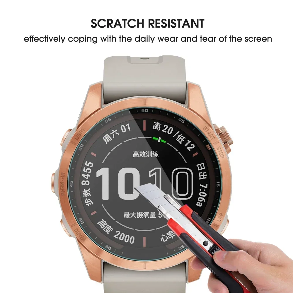 Фото Screen Protector For Garmin Fenix 8 7 6 x 5 3 S Pro 47/43/51mm Forerunner 225 935 255 955 265 Instinct 2S Tempered Glass HD Film №4