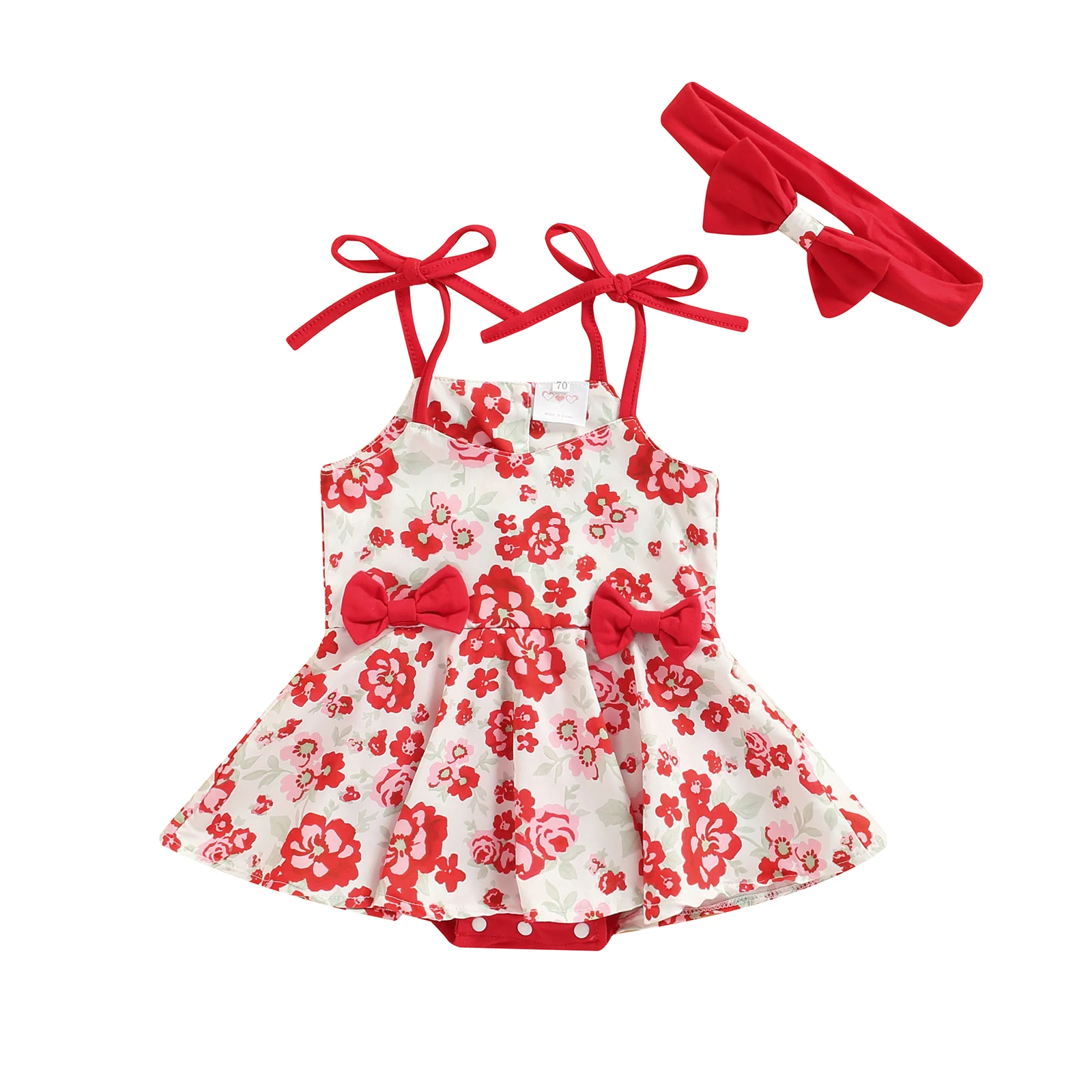 

Ma&Baby 0-24M Newborn Infant Baby Girls Rompers Flower Print Bow Jumpsuit Playsuit Summer Costumes D01