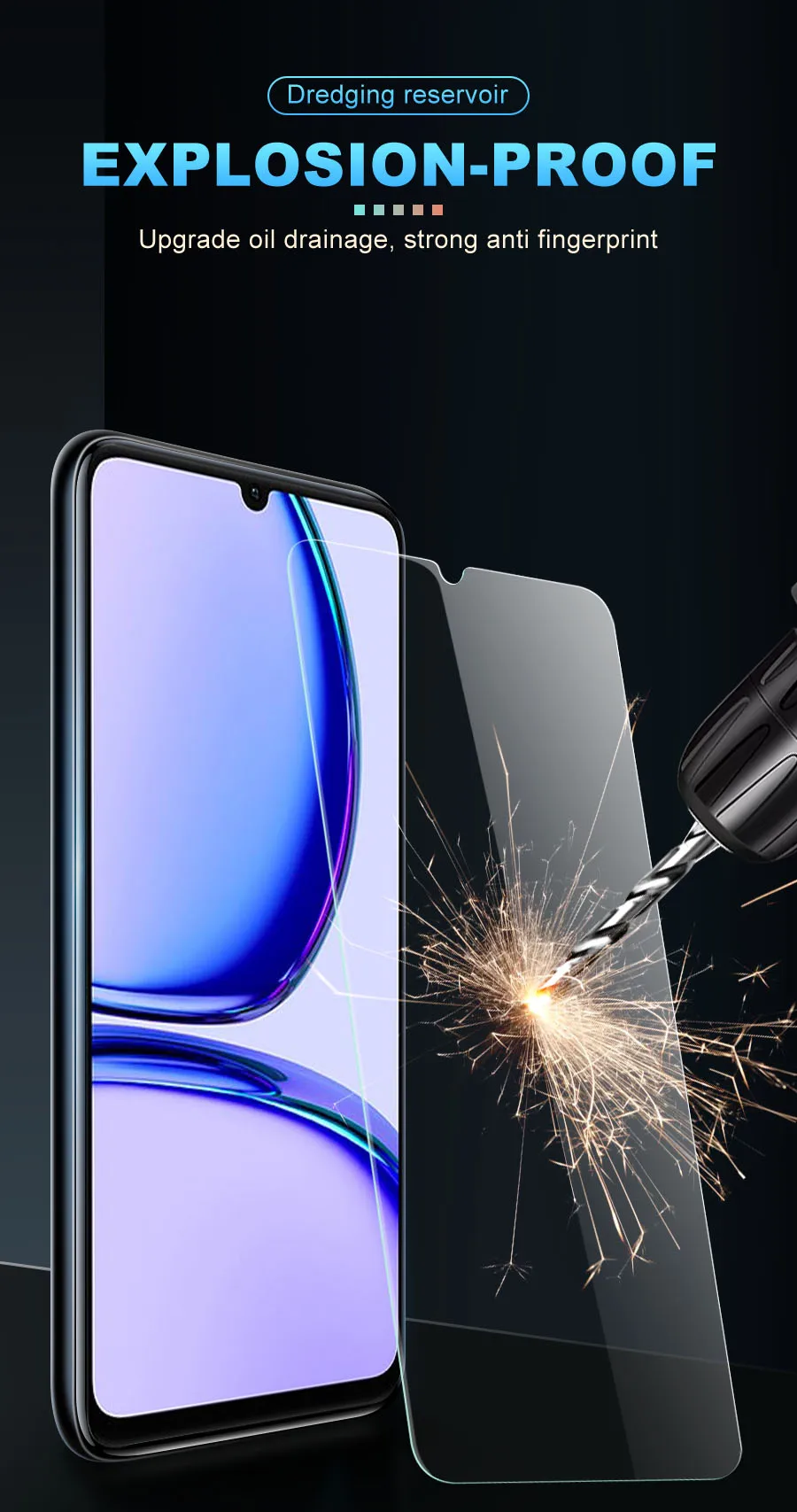 5 шт. противоударное закаленное защитное стекло для экрана Realme C20 C21 C25 C30 C31 C33 C35 C51