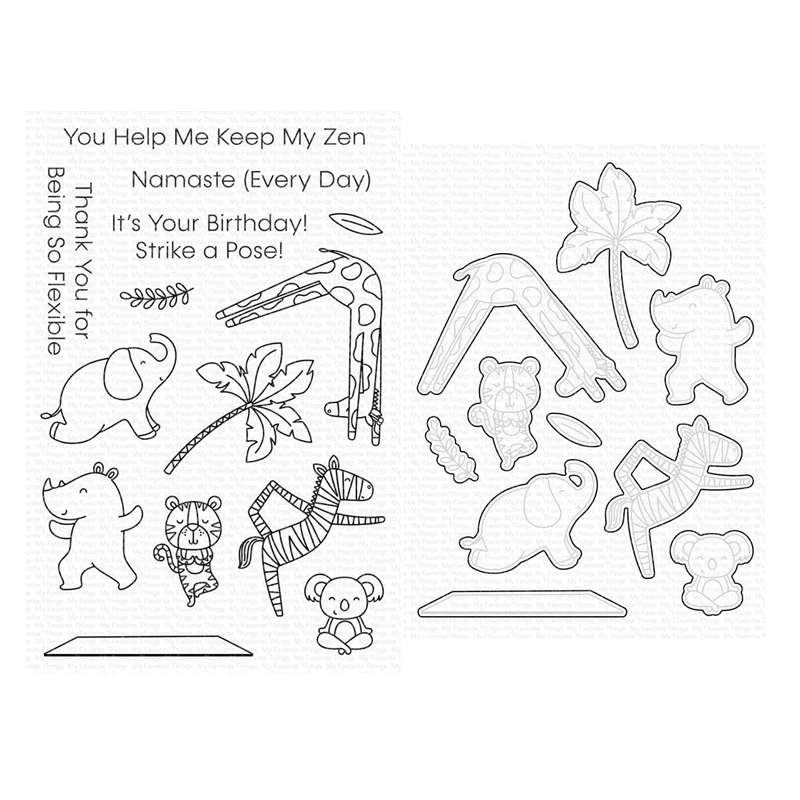 Прозрачные штампы с изображением животных и друзей для скрапбукинга новинка 2021