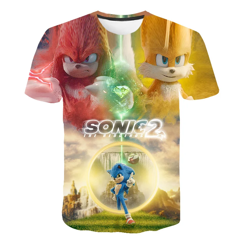 

Children's Clothing Boys T Shirt Super Sonic 2 Short Sleeve Sonic 2 T-shirt Kids Sweatshirt Child's Clothes Boys 3D Tshirts