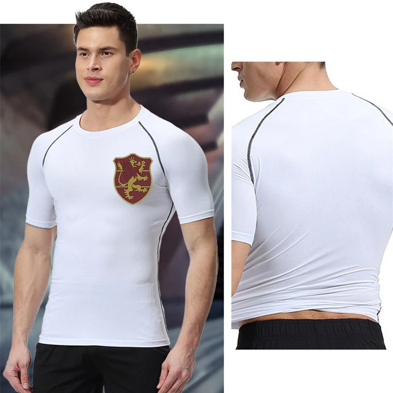 Black Clover Bull Print Compression Shirts for Men Gym Workout Fitness Undershirts Short Sleeve Quick Dry Athletic T-Shirt Tops