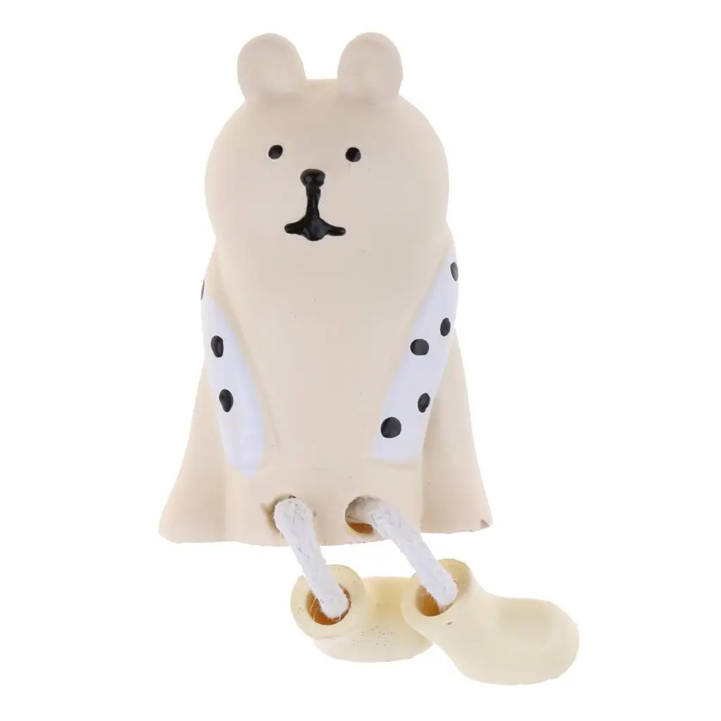 

1:12 Mini White Bear Outseam Animal Model Figurines Dollhouse Landscape Garden Decor