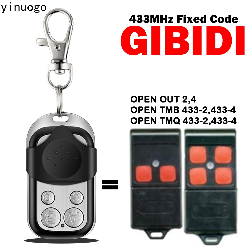 

Пульт дистанционного управления для открытой гаражной двери GIBIDI OPEN TMB OPEN TMQ с фиксированным кодом 433,92 МГц, замена беспроводного передатчика