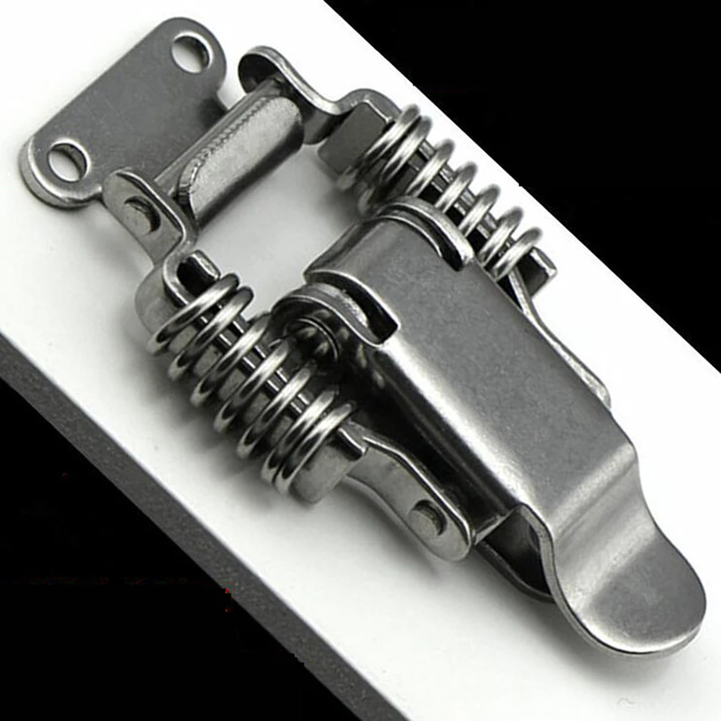

S/L Stainless Steel Double Spring Buckle ,Wooden Box Toolbox ,Heavy Duty Lock,With Lock Hole,Electromechanical Box Accessories