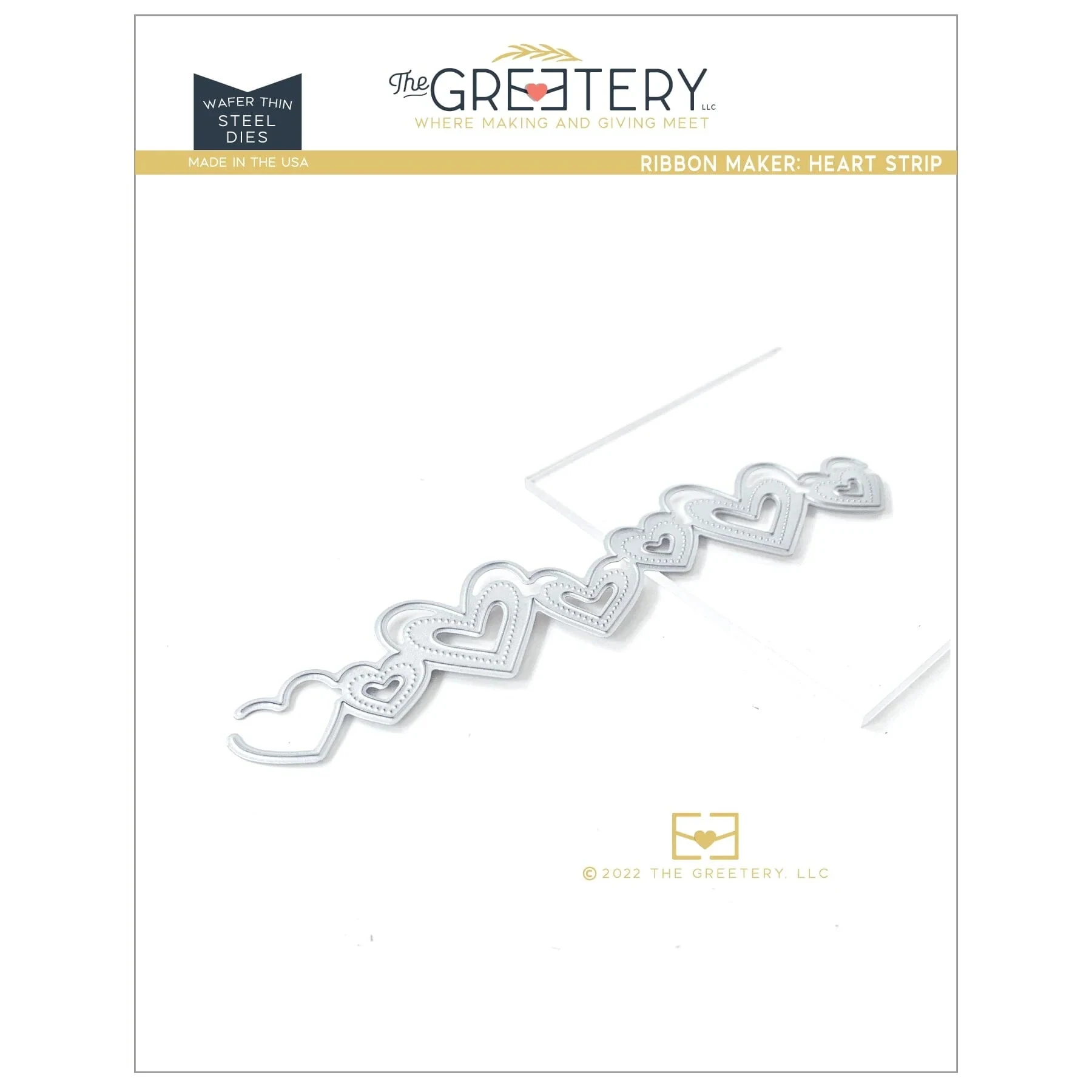 

Heart Strip Mold Craft Embossing Stencil for Scrapbooking Border Frame Handmade Tool Album Model Punch Blade Decoration Template