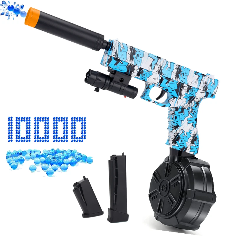 

Электрический гелевый бластер с водяными бусинами, игрушечный пистолет, часы, стрельба, пейнтбол, пистолет для страйкбола, оружие для взрос...