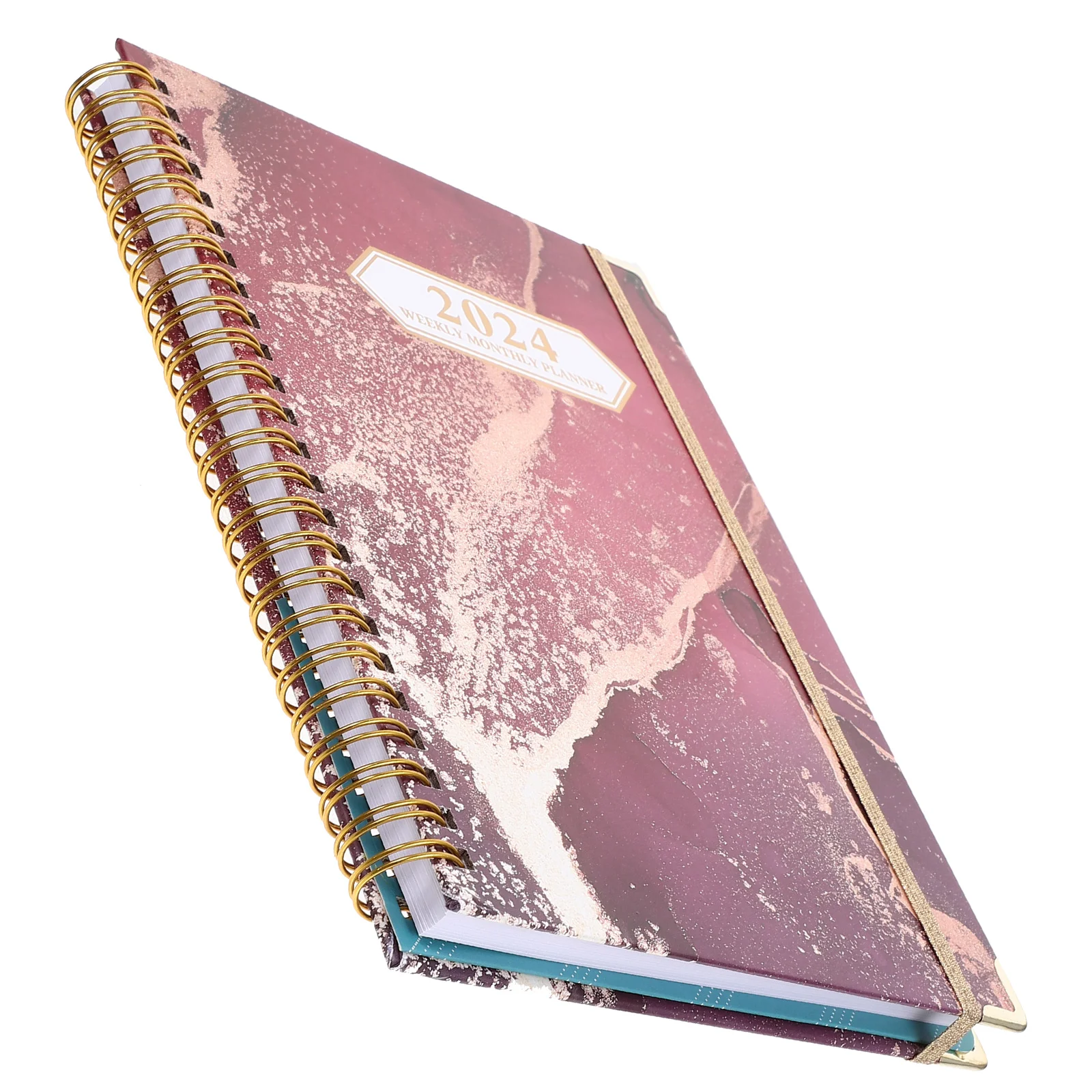 

2024 Planner Jan-Dec 2024 Weekly & Monthly Planner Calendar Tabs English Planner Notebook Twin-Wire Binding Spiral Planner