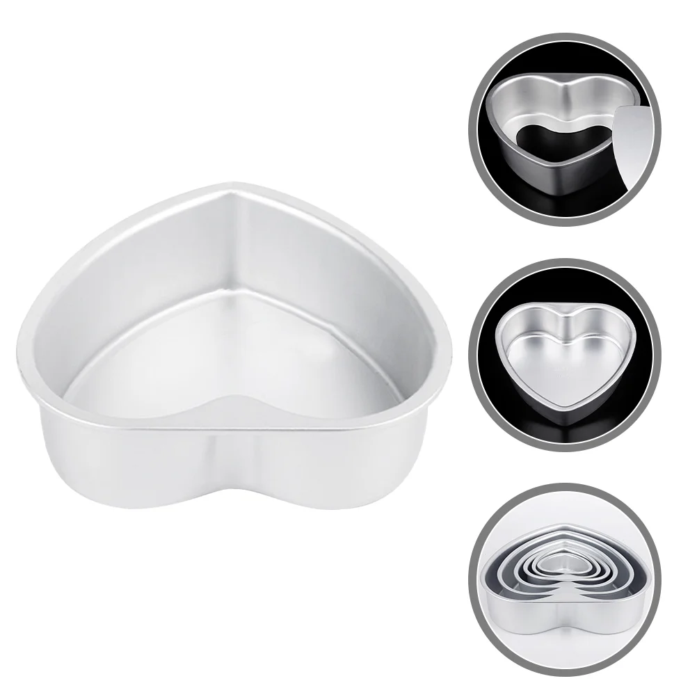 

Baking Cake Pan Mould Heart Pans Kitchen Mousse Tray Tin Bread Molds Plate Stick Non Pastry Dessert Loaf Pie Accessories Fondant