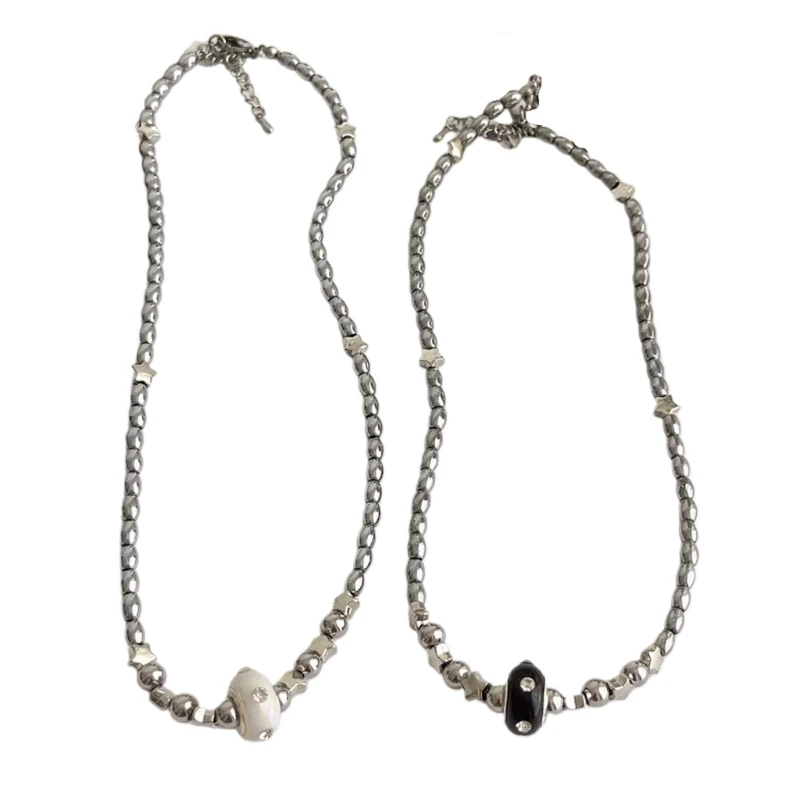 

Корейская нишевая цепочка высокого качества с маленькой звездой, женское ожерелье с подвеской в стиле Ins, цепочка с бусинами, инкрустация бриллиантами, цепочка до ключиц