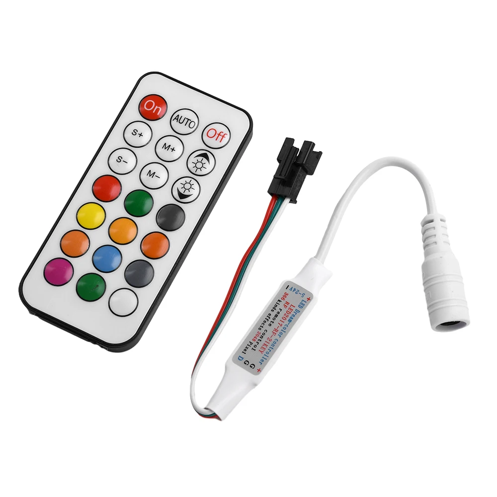 Контроллер светодиодной ленты постоянного тока 5-24 В RGB одноцветный 21 клавиша RF