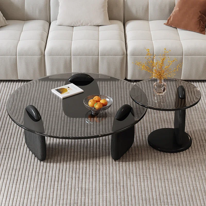 Журнальные современные концевые столы Круглые Роскошные золотые центральные