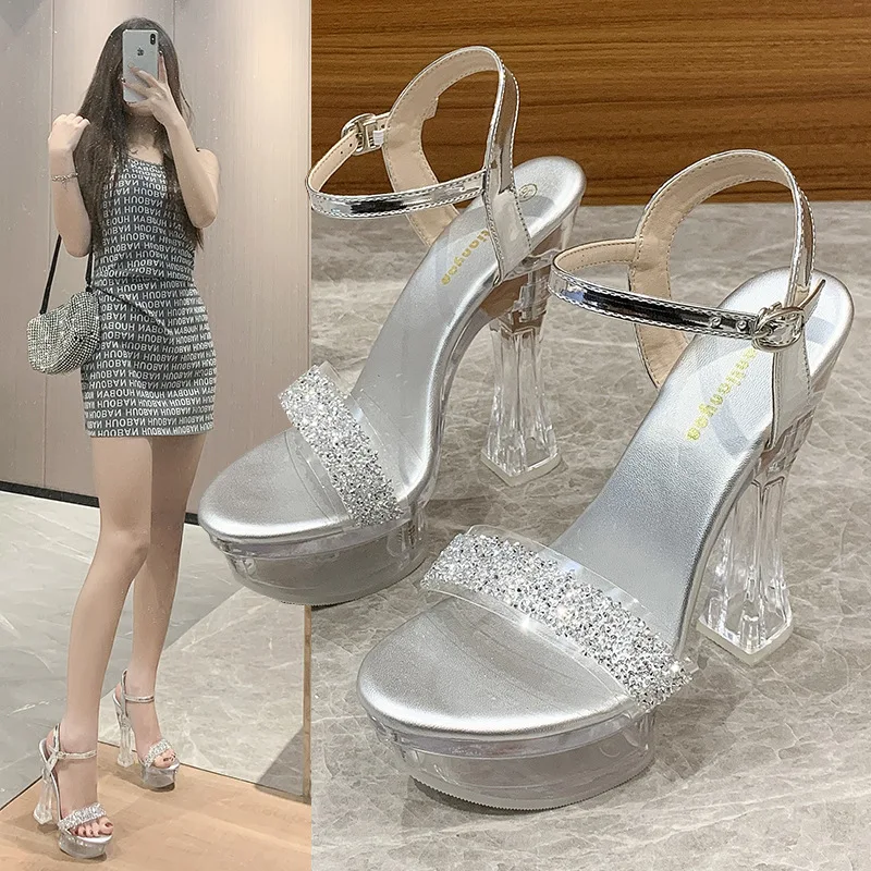 

Women Sandals Fashion Thick Platform Summer Pumps For Womans Party Shoes Woman Catwalk High Heels Sexy Female Career Heel Shoes