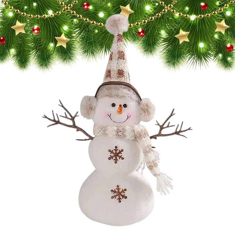 

Christmas Snowman Doll Christmas Lovely Stuffed Doll Delicate Santa Snowman Indoor Outdoor Ornaments For Home Parks Party