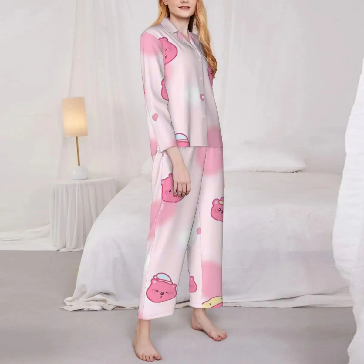 Женский пижамный комплект Loopy из 2 предметов для женщин повседневный костюм с