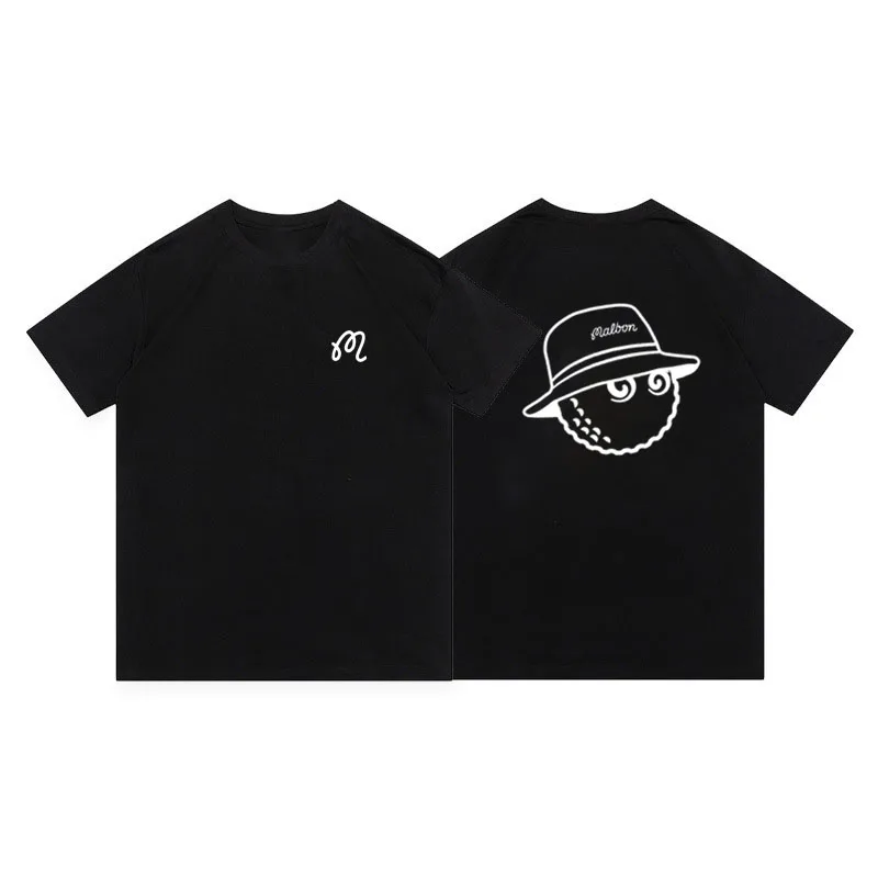 

Bucket Hat Fashion Short Sleeve Loose Fit Malbon Golf Apparel 100% Cotton Golf T-Shirt Men Summer Top Galf Essential Script Logo