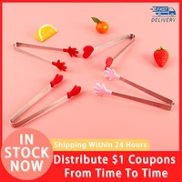stainless steel food clip cute palm durable non slip gloves silicone ice cube tongs heat resistant food tongs kitchen tools