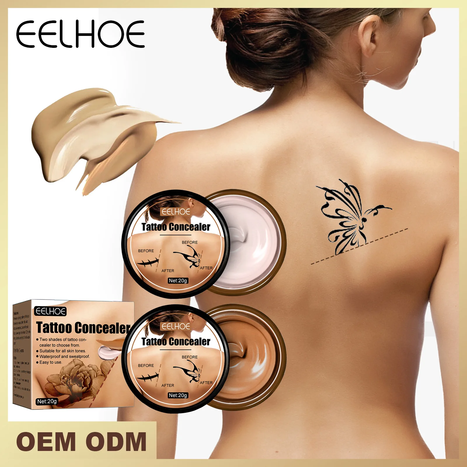 

Tattoo Cover Concealer Full Skin Concealer Foundation Cream Face Professional Blemish Cover Dark Spot Tattoo Makeup Concealer