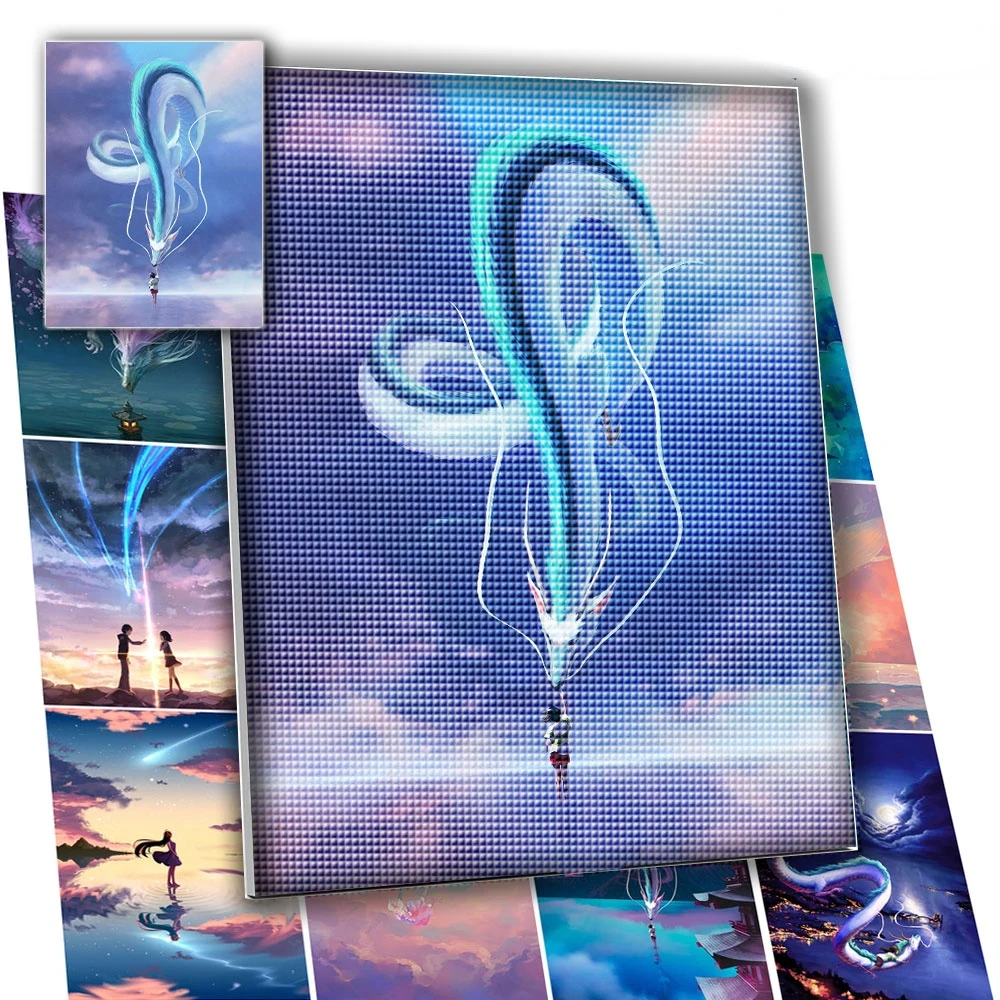 

Diamond Painting 5D DIY Anime Dragon Full Square/Round Diamond Mosaic Embroidery Cross Stitch Kits Home Decor Pintura Diamante